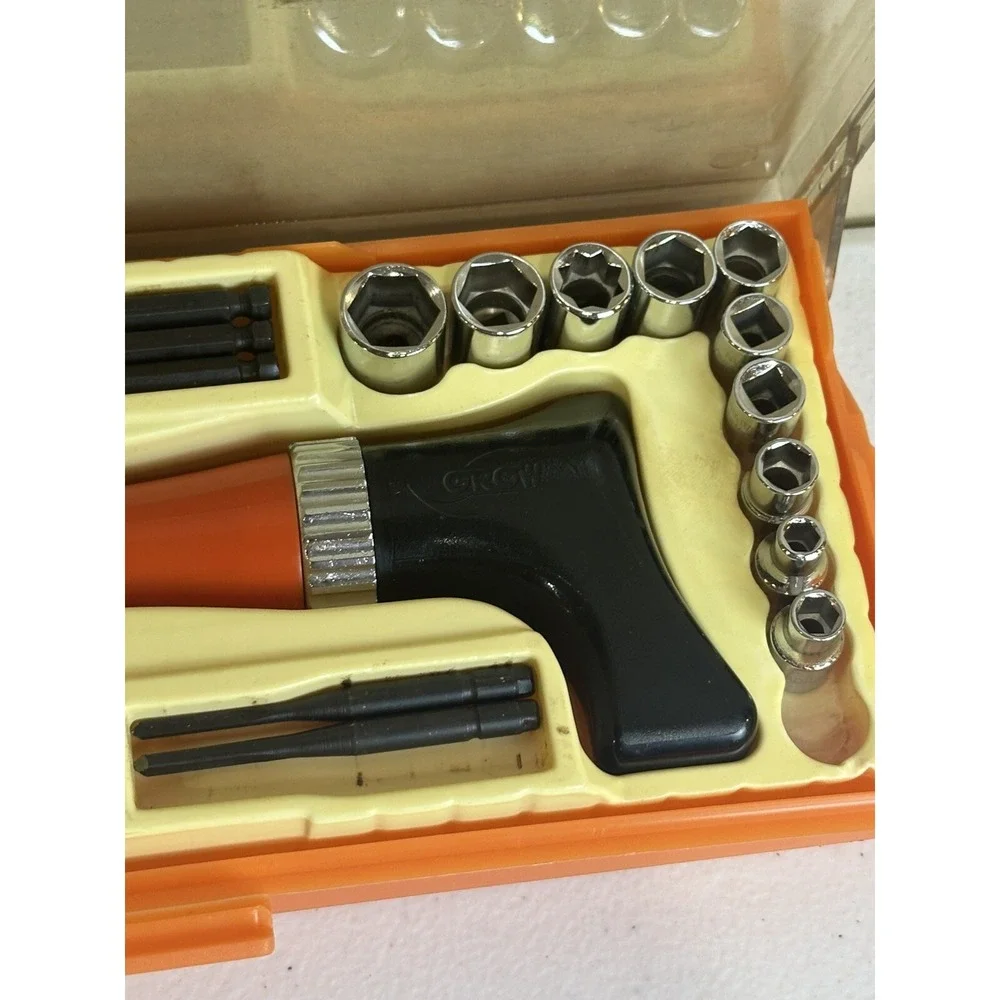 Vintage Tool Kit Screwdriver Rachet Socket‎ Set (missing Few Pieces)